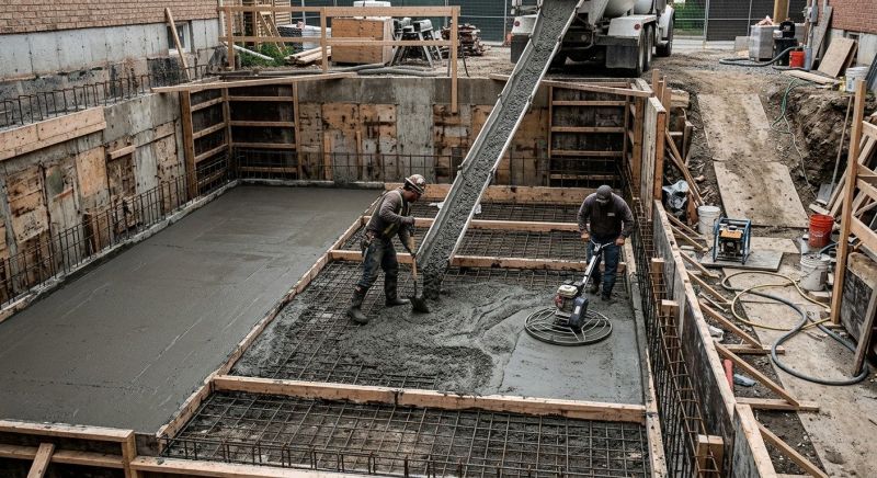 Basement Concrete Installation in Bethpage, TN