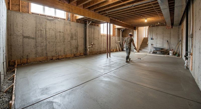Basement Concrete Installation in Bethpage, TN