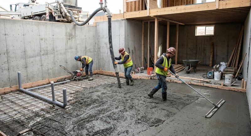 Basement Concrete Installation in Bethpage, TN