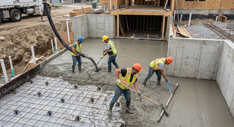 Basement Concrete Installation in Madison, TN