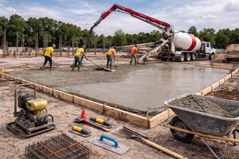 Commercial Slab Construction in Madison, TN
